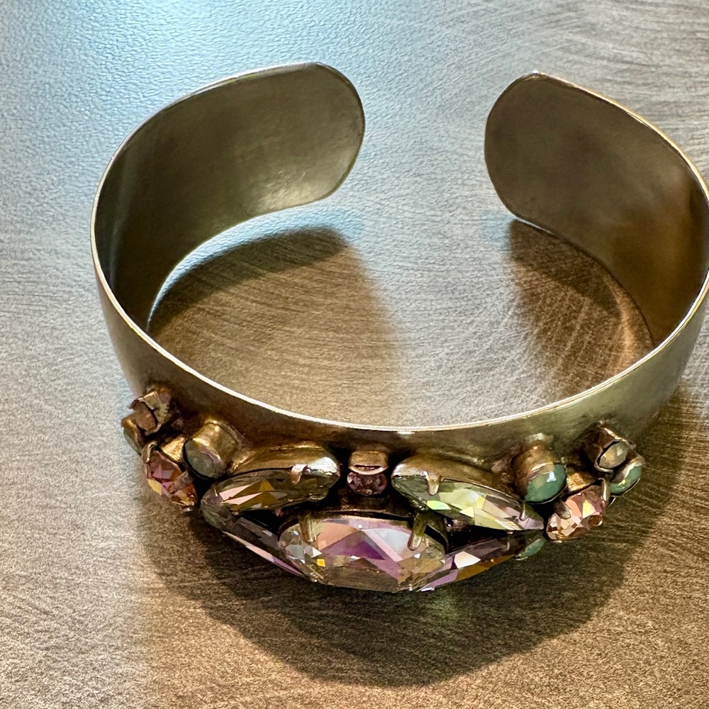 Sorrelli Elegant Crystal Embellished Cuff Bracelet - Picture 2 of 3